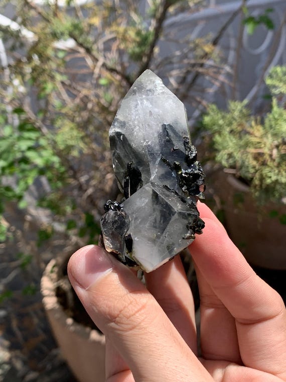 ブラックトルマリン入り天然ダイヤモンドクォーツ | バルチスタン産