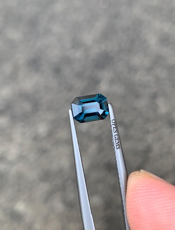 1.08 Carats Natural Peacock Blue Spinel Tanzania Loose Gemstone | Octagon Cut 6.61 × 4.75 × 3.75 mm Eye Clean | Natural Spinel Ring Stone