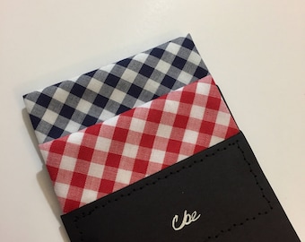 Gingham Check Pocket Square (ONE) more COLORS available!