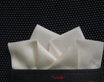 Prefolded Pocket Square & Handkerchiefs in colors (Tuxedo)