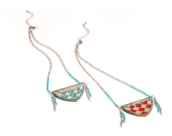 Diamond Ripples reversible mercurial necklace.