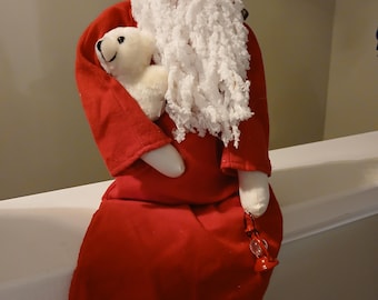 Santa Claus Doll Bedtime St. Nick  Country Christmas Decor Doll