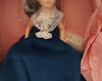 Madame Alexander First Ladies Abigail Van Buren 1508  Collector Doll Vintage Doll 14", Inaugural Gown, Series II