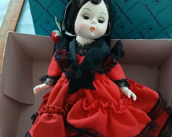 Madame Alexander International Dolls,  Spain 595 Collector Doll Vintage Doll, approx. 8"
