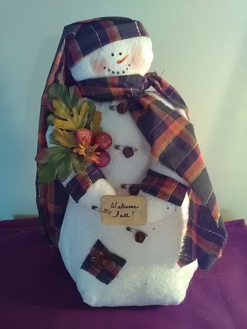 E-pattern Snowman Sewing, Fall Snowman, Autumn, Pumpkin, Fabric Doll ...