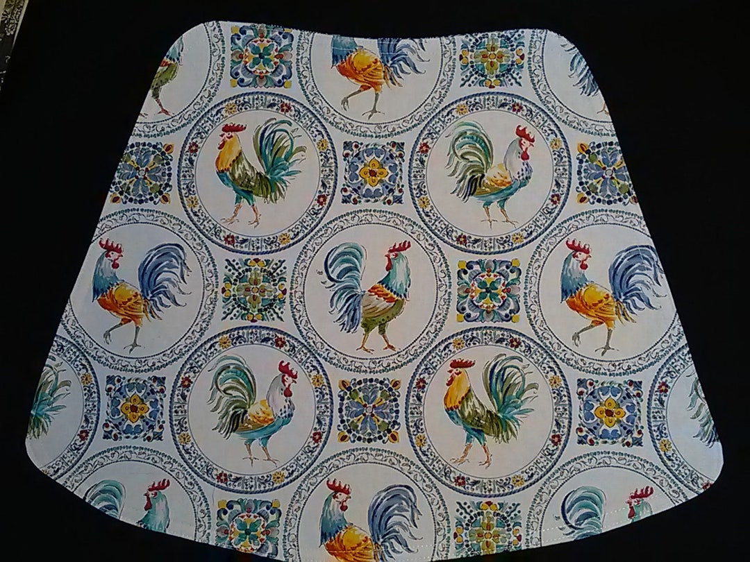 Placemats Reversible Lined Chickens, Roosters, Farmhouse, Shabby Chic