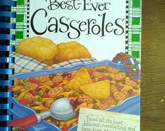 Best Ever Casseroles Gooseberry Patch Recipes One Dish Meal, Vintage Cookbook, Hardback, Spiral Bound, Collector's Cookbook