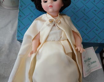 Madame Alexander First Ladies Jacqueline Kennedy 1437  Collector Doll Vintage Doll 14", Inaugural Gown, Series VI