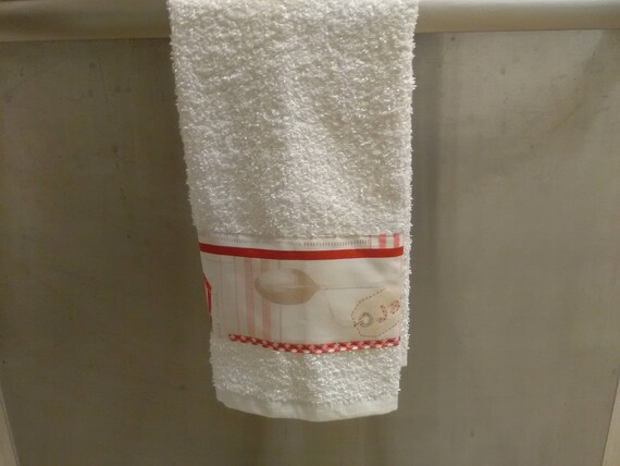 Towel Decorative Guest Bathroom Or Kitchen Hand Towel Etsy