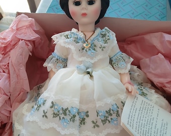 Madame Alexander First Ladies Julia Tyler 1510 Collector Doll Vintage Doll 14", Inaugural Gown, Series II