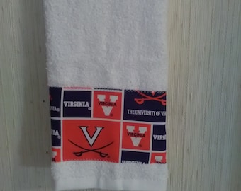 Towel Hand Decorative, University of Virginia, UVA, Cavaliers, Wahoos, NCAA, Shabby Chic, Farmhouse, Kitchen, Guest, Bathroom