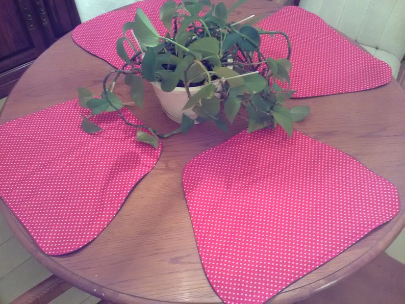 Placemats Handmade Wedge Shaped Lined and Reversible Soft Etsy