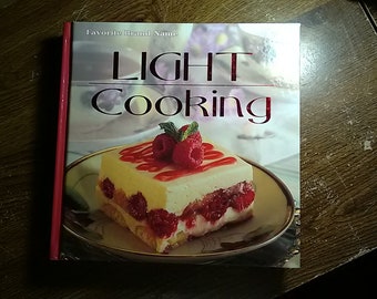 Light Cooking Favorite Brand Name  Recipes Low Calorie Cookbook Vintage Cookbook, Hardback, Collector's Cookbook