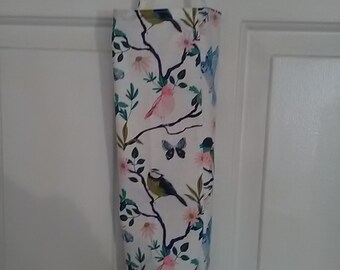 Grocery Bag Holder Dispenser, Hanging, with Handle, Kitchen, Blue Birds in Trees, Tree Limbs Storage, Door Hanger, Kitchen Organizer