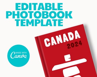 Modello in tela per libro fotografico di viaggio / Modello di libro fotografico stampato ispirato al Canada Assouline