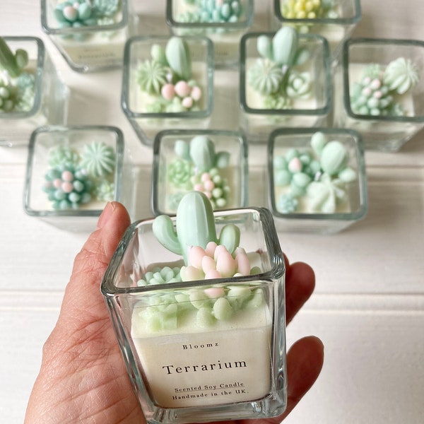 Mini Cactus Succulents candle Wedding Favour