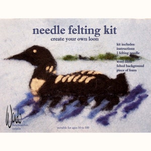 Needle Felting Kit. Loon