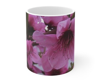 Ceramic Mug PEACH TREE BLOSSOMS Pink Flowers Springs Gift 11oz