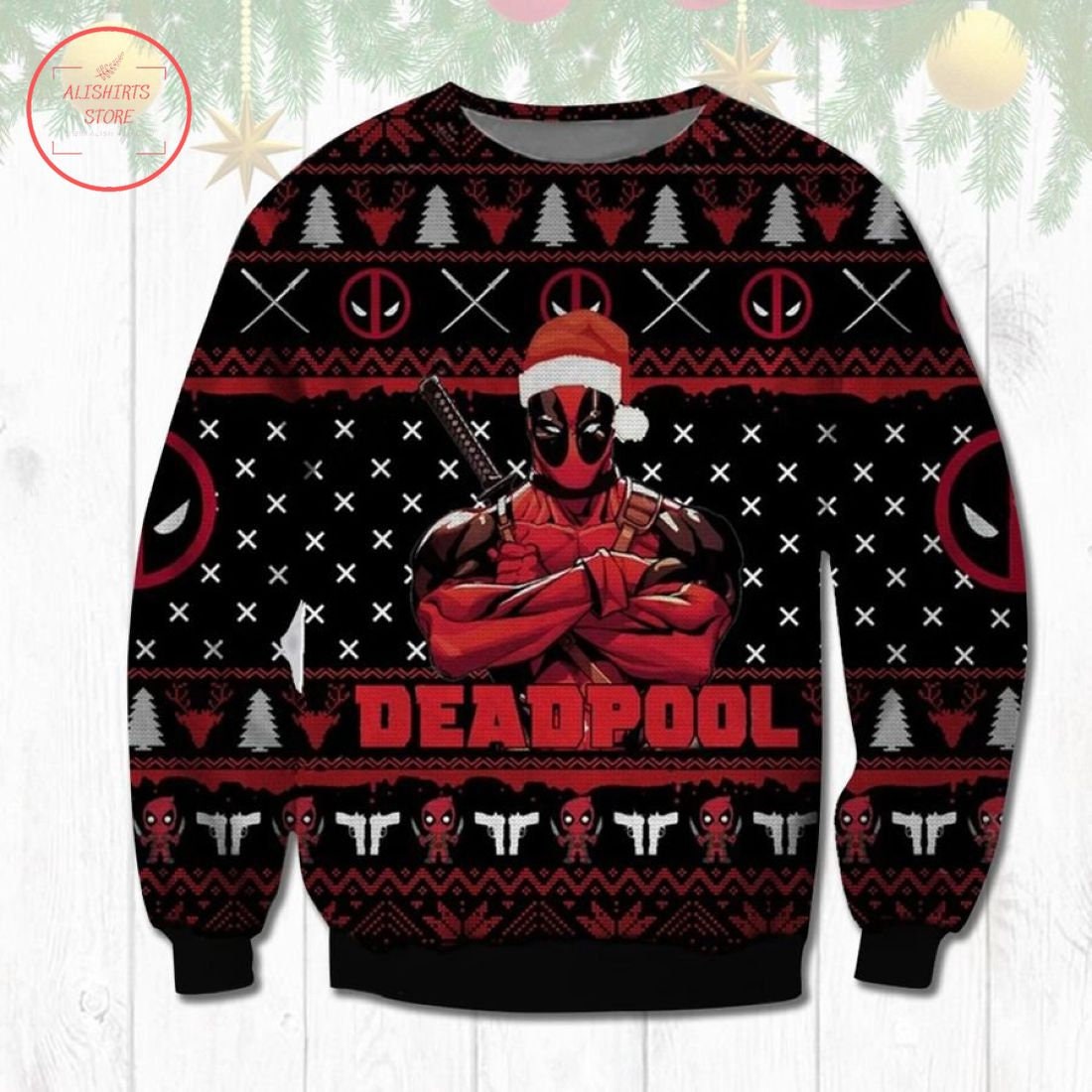 Deadpool Ugly Christmas Sweater 
