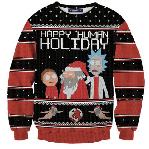 Happy Human Holiday Christmas Ugly 