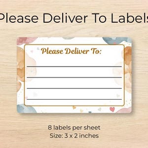 Please Deliver To Labels - PDT Labels- Gradient Address Stickers -Writable Mail Labels 3x2