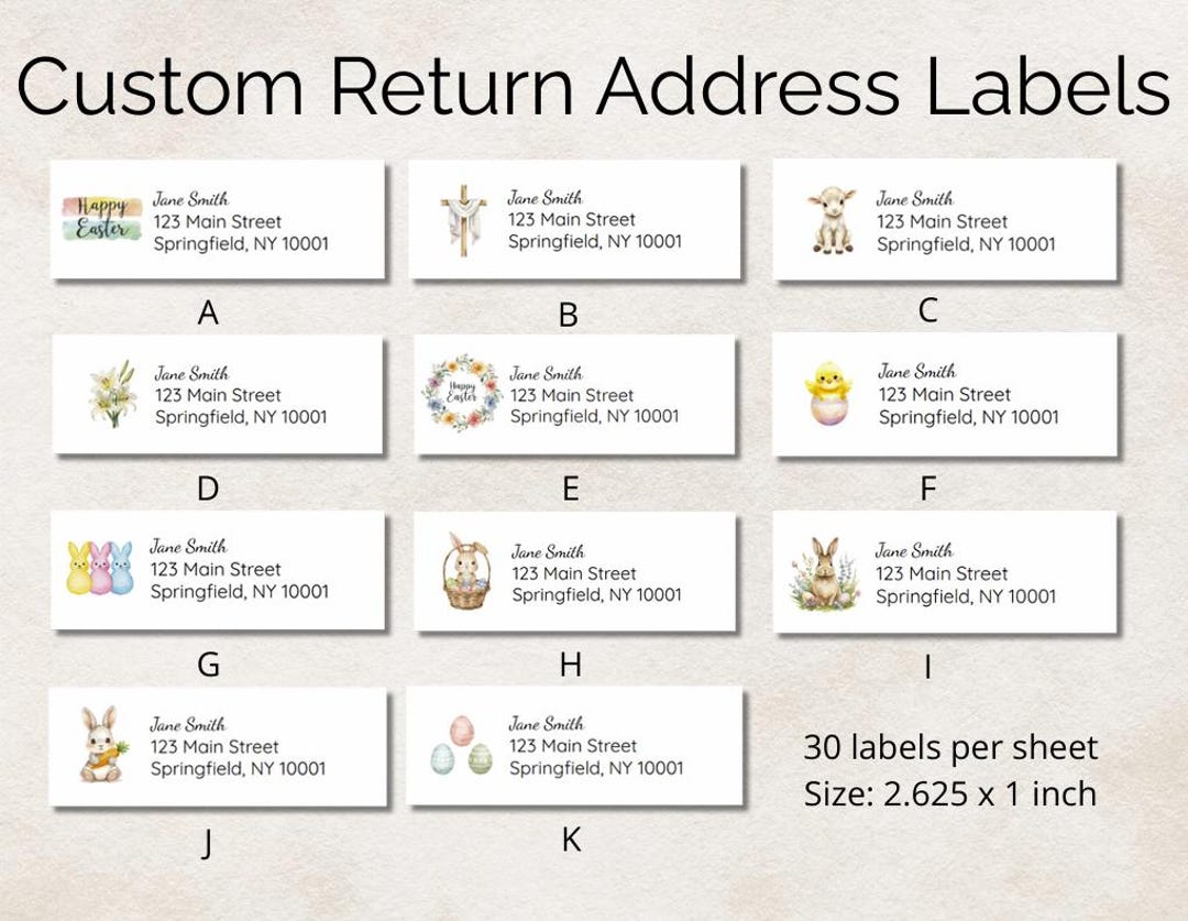 Chick Address Labels Custom Easter Address Labels Return – Religious & Cute Easter Designs ...