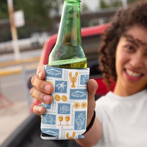 Küsten Dosenkühler Strand Vibes Getränkehalter Sommer Neopren Koozie für kalte Getränke Outdoor BBQ Picknick Tailgate Geschenk