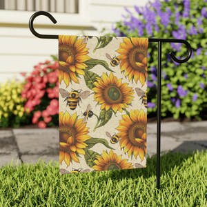 Welcome Garden Flag Summer Sunflower Bee Outdoor Decor Double Sided Farmhouse Yard Banner Spring Porch Decoration Home Gift
