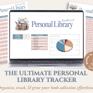 The Ultimate Digital Book Tracker | Reading Log and Library Organizer | Google Sheets Book Journal and TBR List