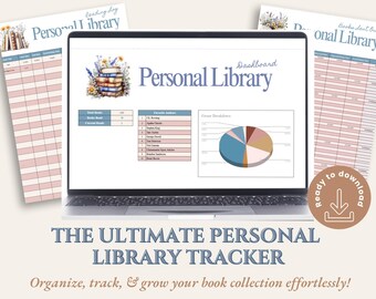 The Ultimate Digital Book Tracker | Reading Log and Library Organizer | Google Sheets Book Journal and TBR List