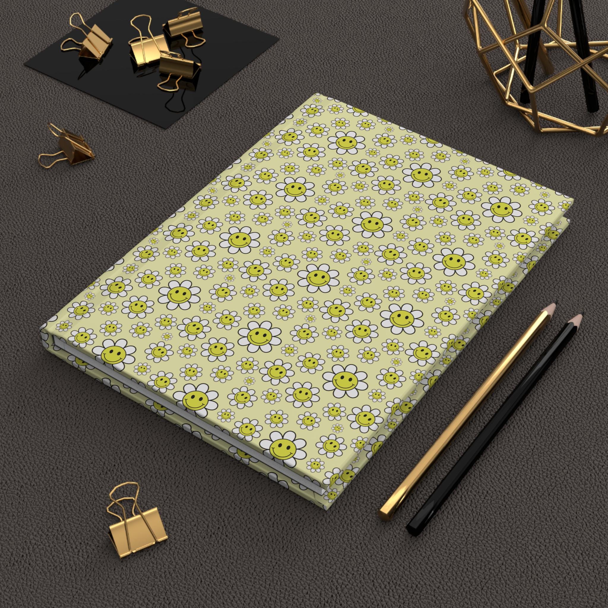 Aesthetic Notebook Smiley Face Journal Teen Gift Self Care Diary Back ...