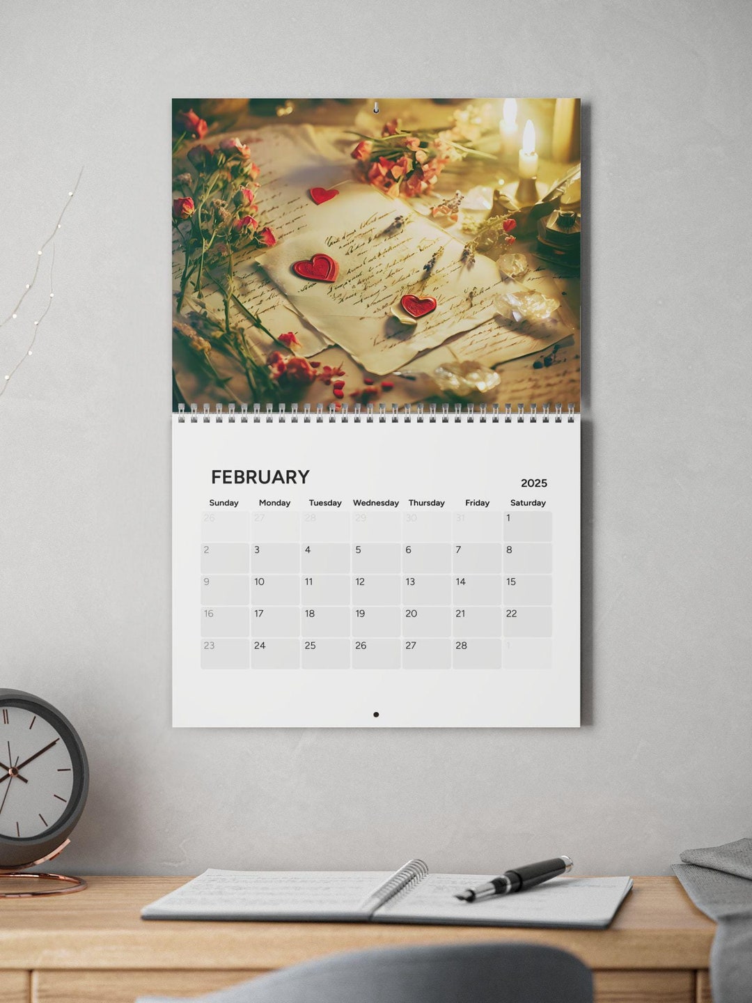 2025 Boho Wall Calendar | Cottagecore Crystal Home Decor | Enchanted ...