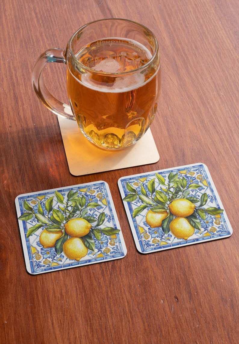 Italian Lemon Ceramic Coaster - Thumbnail 5