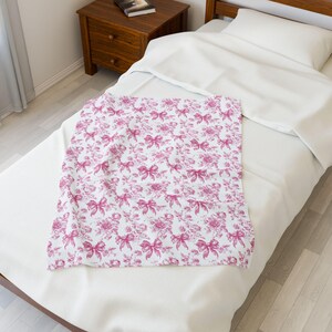 Pink French country decor bedding with soft blanket