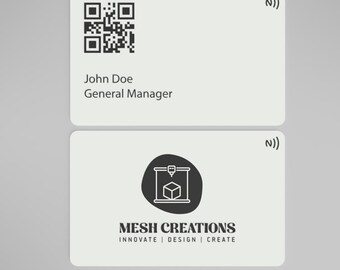 Custom NFC Business Card – Smart 3D Printed Contact Card with Optional QR Code