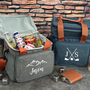 Sac isotherme personnalisé, grande seau à bière pour garçon d'honneur, broderie personnalisée, cadeau de fête de mariage, cadeau d'homme d'honneur, cadeaux pour homme