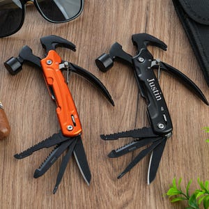 Personalized Engraved Multi Tool,12-in-1 Hammer Multitool,Custom Mini Hammer Multitool,Camping Hunting,Birthday Gift for Men,Gifts for Dad
