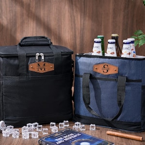 Glacière personnalisée,Sac isotherme pour garçon d'honneur,Sac isotherme en cuir personnalisé,Sac isotherme pour randonnée en plein air,Cadeau de fête de mariage,Cadeaux pour homme d'honneur