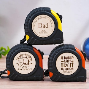 Fathers Day Gifts,Personalized Tape Measure,No One Measures Up To You Dad,Custom Tape Measure for Dad,Engraved Tape Measure Grandpa Gifts