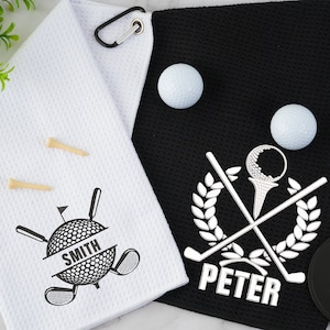 Benutzerdefiniertes Golftuch, besticktes Golftuch, personalisiertes Golftuch, Monogramm-Golftuch, Geschenk für Golfliebhaber, Junggesellenabschiedsgeschenke