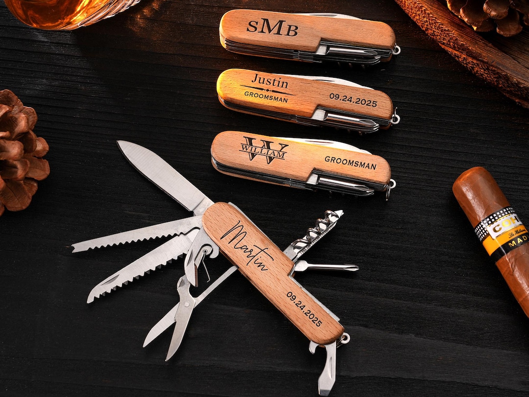 Personalized Multi Pocket Tool, Custom Multi-tool Wine Opener ...