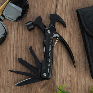 Custom Engraved Multi Tool,Personalized 12-in-1 Hammer Multitool,Mini Hammer Multitool,Camping Hunting,Birthday Gift for Men,Gifts for Dad