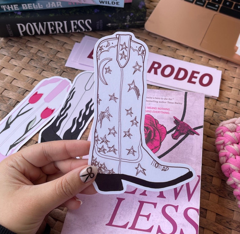 Star Cowgirl Boot Bookmark | Cowboy Romance Bookmark | Bookish Gift ...