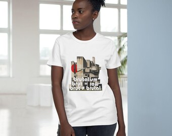 Maglietta da donna con scritta "Architettura", maglietta da donna con scritta "Designer", maglietta da donna - Brutalismo