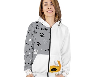 Sudadera con capucha unisex con cremallera (AOP)