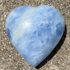 Blue Calcite Heart Shape Polished Carved Stone 404g From Madagascar Free Shipping b2 image 6