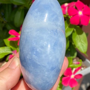 Blue Calcite Heart Shape Polished Carved Stone 404g From Madagascar Free Shipping b2 image 7