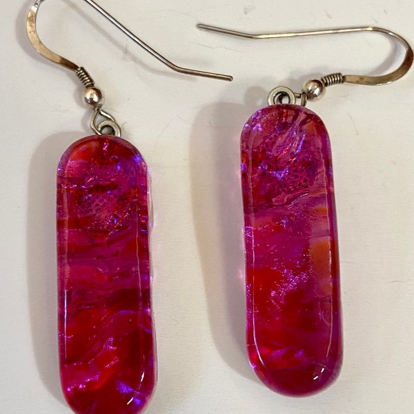 Fused Glass Earrings Etsy