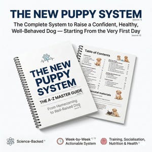 New Puppy Training System | Week-by-Week Guide, 7 Commands, Socialization (Digital Download)