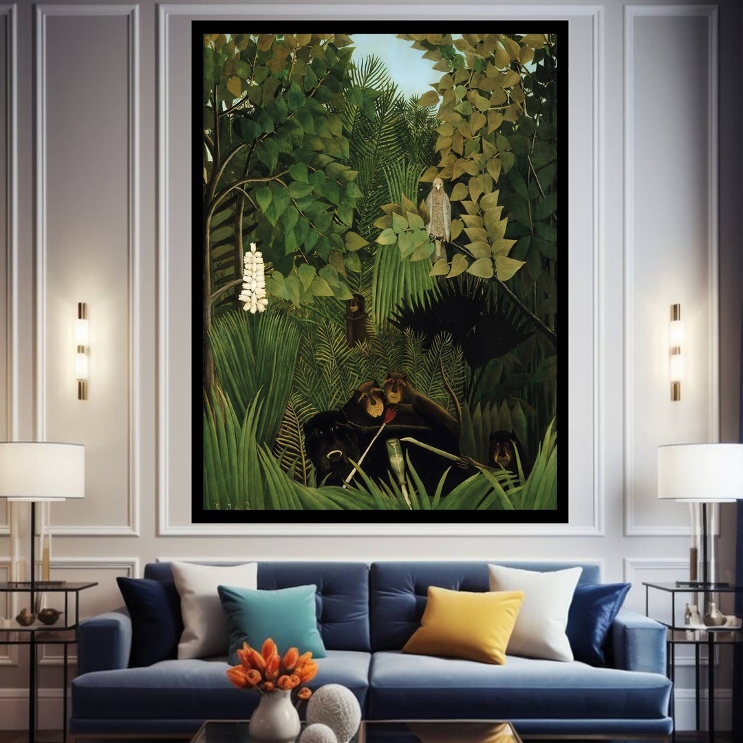 Tapisserie Murale Henri Rousseau – La Jungle équatoriale – Grande – Polyester